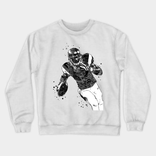 American Football Player Crewneck Sweatshirt by RosaliArt